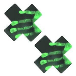 Neva Nude - Neon Greeny Temperature Reactive X Factor Nipple Cover Pasties